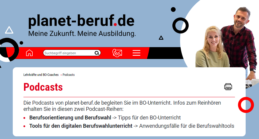 Cover: planet-beruf.de | Podcasts zur Berufswahl für Lehrkräfte und BO-Coaches